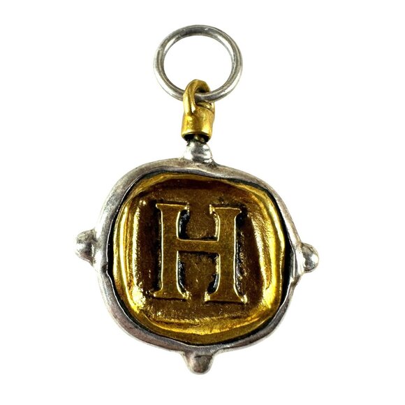 Jewelry - Waxing Poetic Sterling Silver Brass Voyager Insignia Charm "H" Monogram Initial